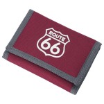 Portfel młodzieżowy na rzep ROUTE 66 bordowy średni