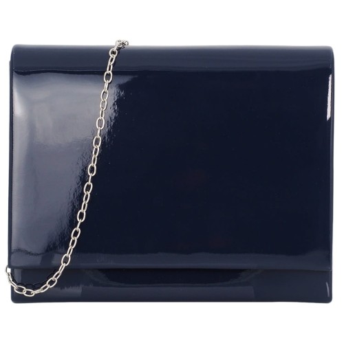 KA517 Lakierowana torebka wieczorowa kopertówka granatowa 1.jpg