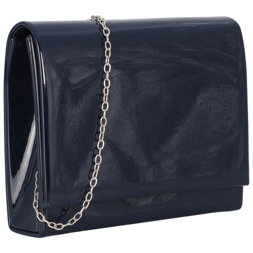 KA517 Lakierowana torebka wieczorowa kopertówka granatowa 2.jpg