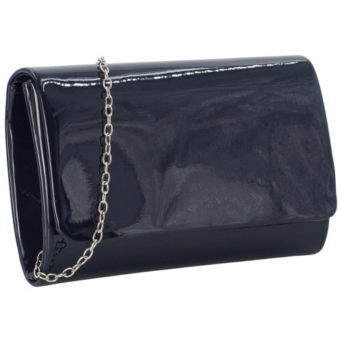 KA549 Lakierowana torebka wieczorowa kopertówka ciemnoniebieska 2.jpg