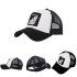 KA508 Czapka z daszkiem siatka WILK trucker cap biało-czarna 5.jpg