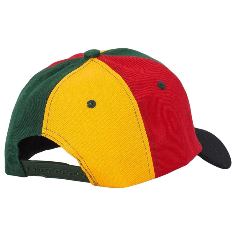 KA217 Czapka z daszkiem liść konopi czerwono-zielono-żółta 3.jpg