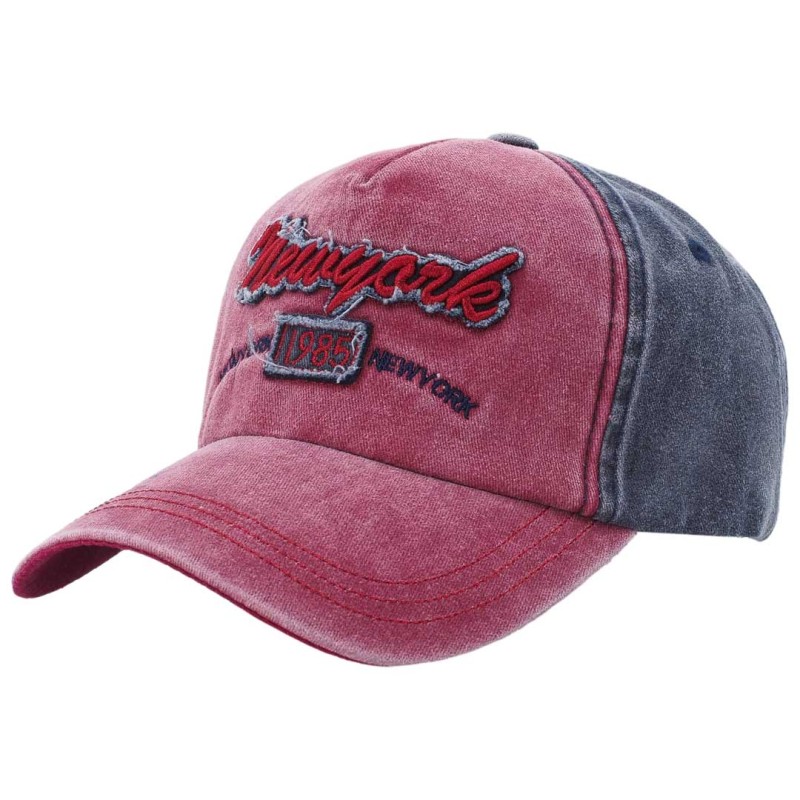 KA473 Czapka z daszkiem NEW YORK 1985 bordowo-granatowa 1.jpg