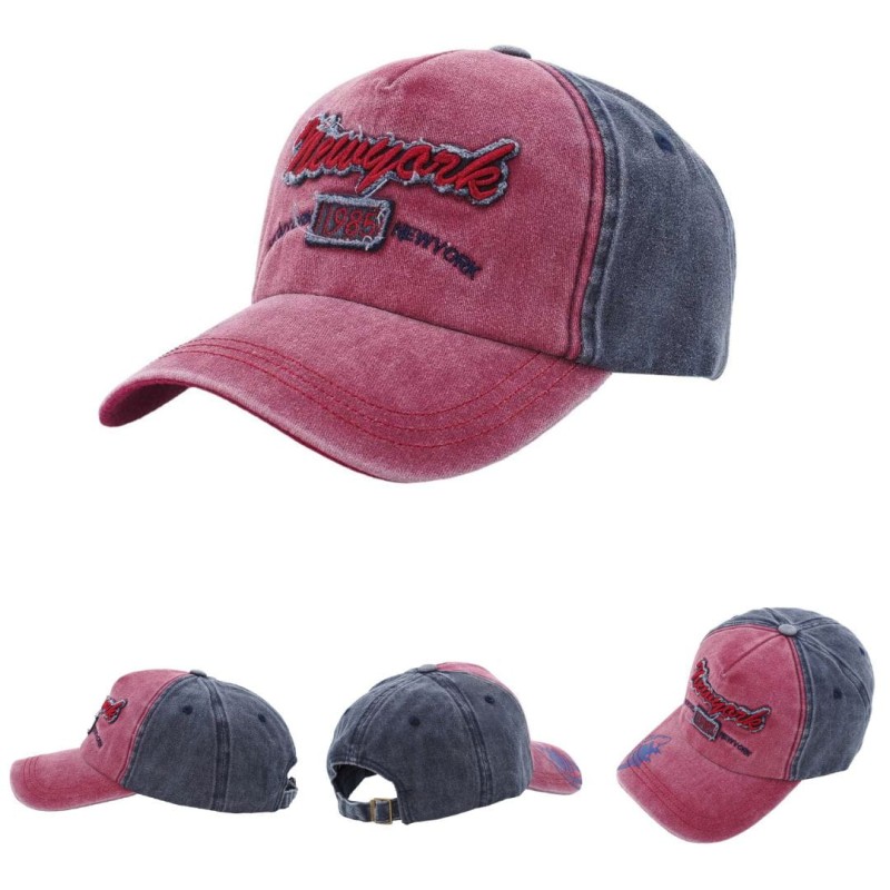 KA473 Czapka z daszkiem NEW YORK 1985 bordowo-granatowa 5.jpg