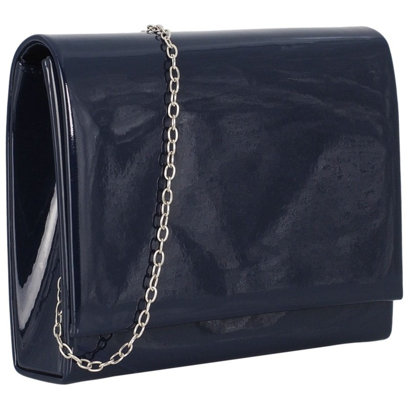 KA517 Lakierowana torebka wieczorowa kopertówka granatowa 2.jpg