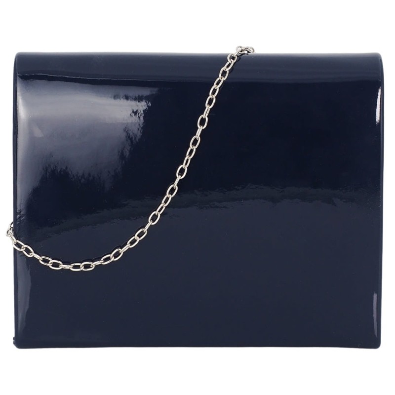 KA517 Lakierowana torebka wieczorowa kopertówka granatowa 4.jpg