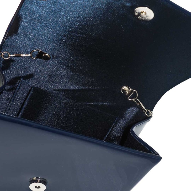 KA517 Lakierowana torebka wieczorowa kopertówka granatowa 5.jpg