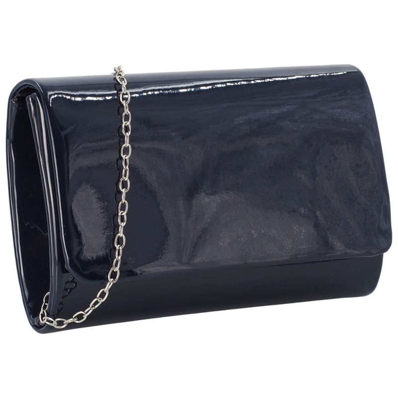 KA549 Lakierowana torebka wieczorowa kopertówka ciemnoniebieska 2.jpg