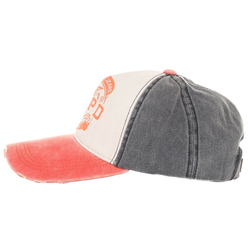 KA672 Czapka z daszkiem NYPD pomarańczowo-grafitowa 2.jpg