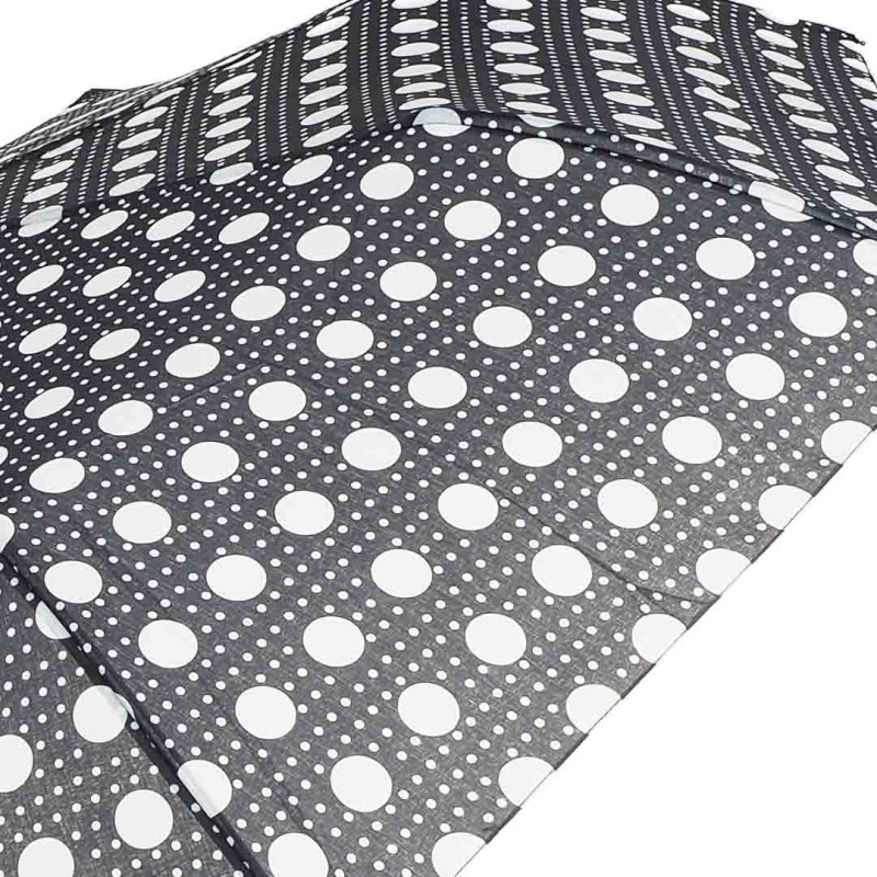 KA631 Parasol czarny w kółka damski półautomat 3.jpg