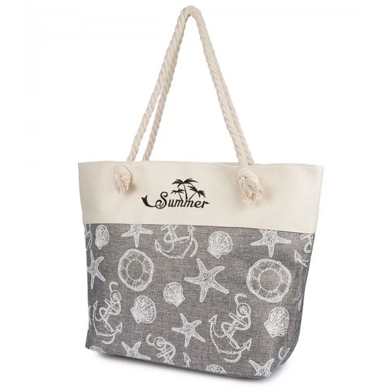 KA723 Torba plażowa duża SUMMER szara z saszetką 2.jpg