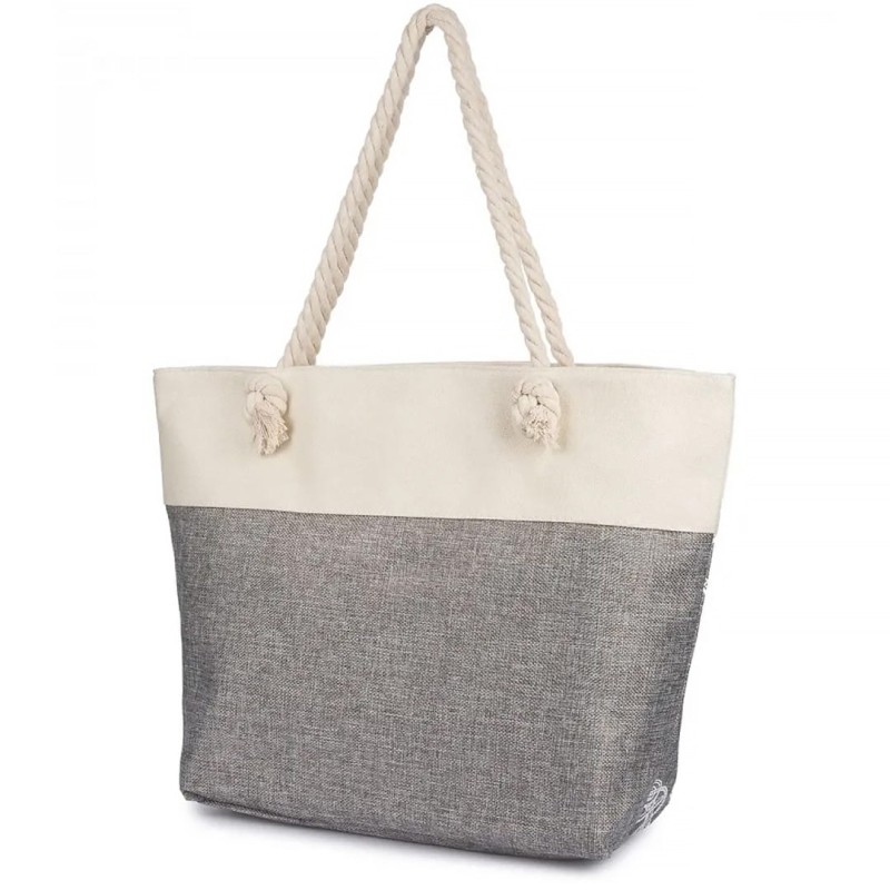 KA723 Torba plażowa duża SUMMER szara z saszetką 3.jpg