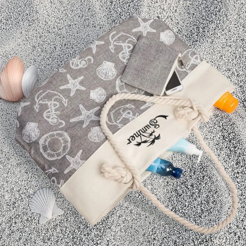 KA723 Torba plażowa duża SUMMER szara z saszetką 4.jpg