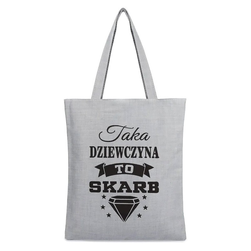 KA730 Torba na zakupy shopper szara – dziewczyna to skarb 1.jpg