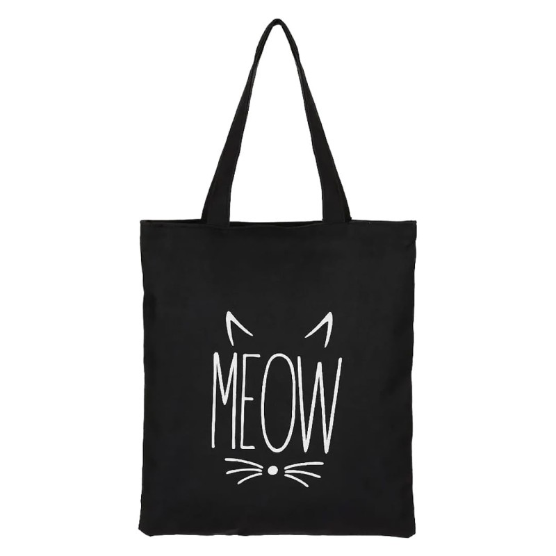 KA732 Torba na zakupy shopper czarna – kot meow 1.jpg