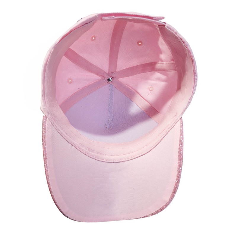 KA737 Czapka z daszkiem dziecięca różowa LOVE (4).jpg