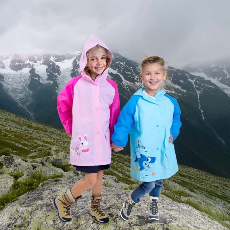 KA754 Płaszcz przeciwdeszczowy dziecięcy 125-135cm niebieski dinozaur 3.jpg