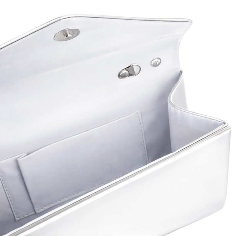 KA774 Torebka wieczorowa kopertówka srebrna skórzana błyszcząca (7).jpg