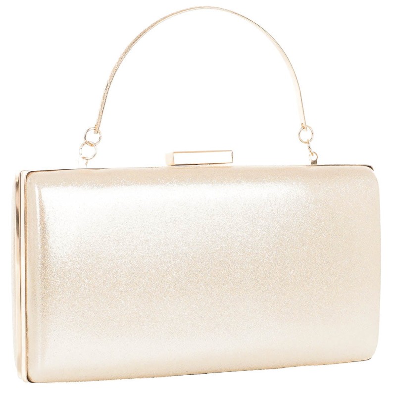 KA766 Torebka kopertówka złota błyszcząca z metalową rączką i łańcuszkiem na ramię (2).jpg