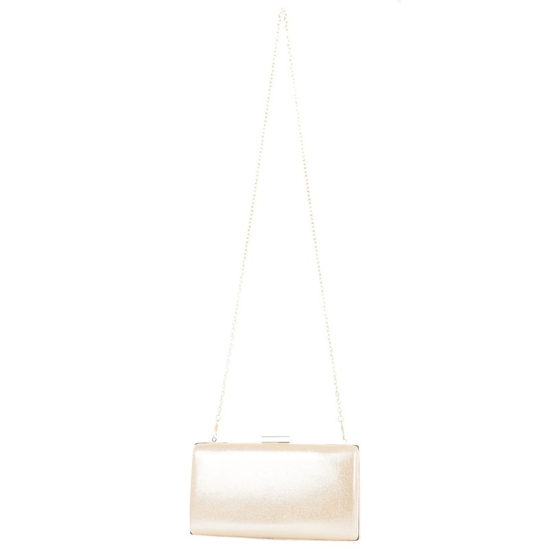 KA766 Torebka kopertówka złota błyszcząca z metalową rączką i łańcuszkiem na ramię (3).jpg