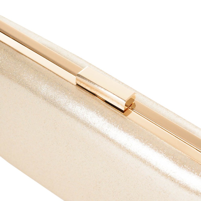 KA766 Torebka kopertówka złota błyszcząca z metalową rączką i łańcuszkiem na ramię (4).jpg