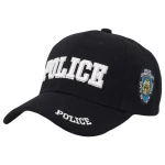 Czapka z daszkiem POLICE czarna z haftem