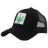 KA429 Czapka z daszkiem WEED z siatką trucker cap czarna 1.jpg