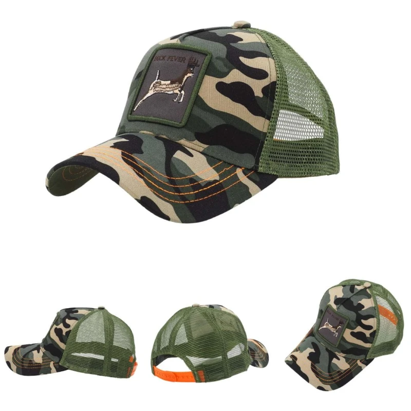KA482 Czapka z daszkiem KOZIOŁ z siatką trucker cap moro-zielona 5.jpg