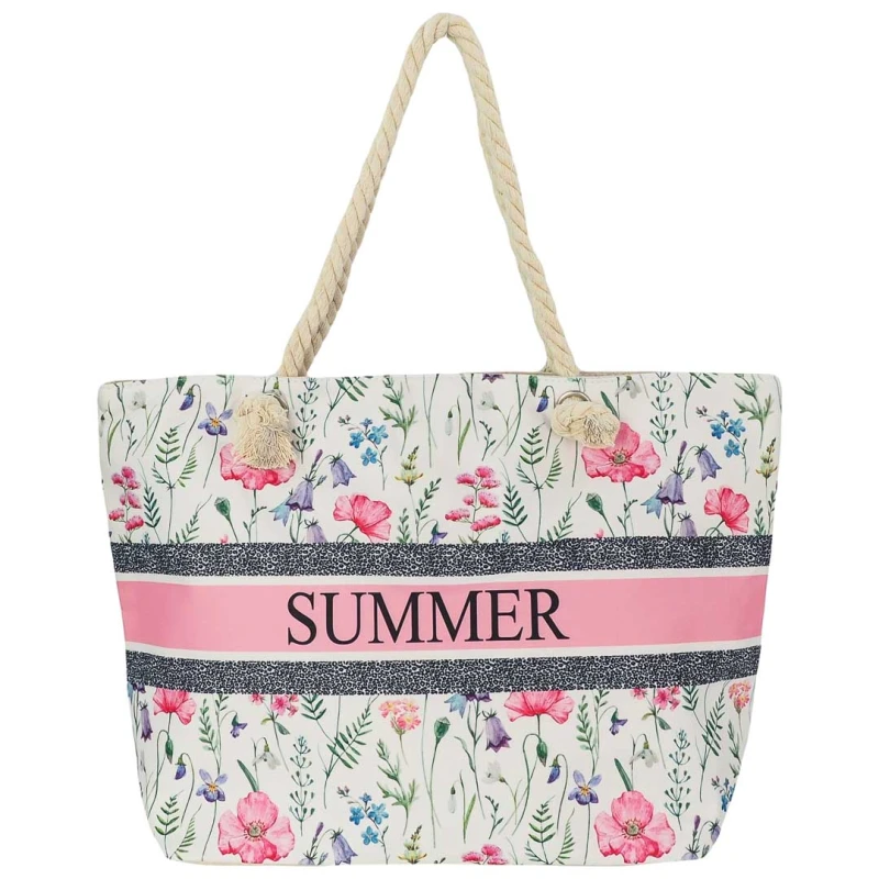 KA529 Torba plażowa duża SUMMER różowa na zamek (1).jpg