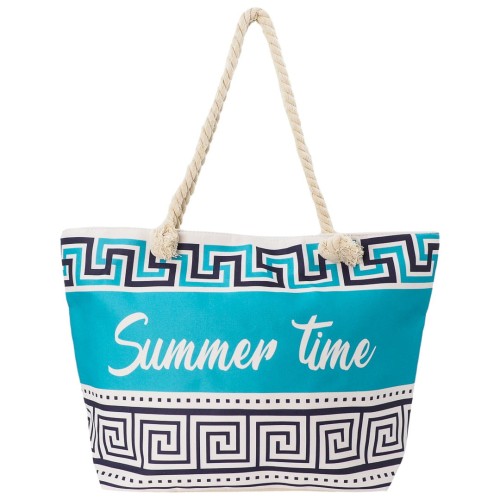 KA558 Torba plażowa duża SUMMER TIME niebieska na zamek 1.jpg