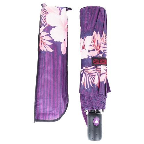 KA596 Parasol damski fioletowy w kwiaty półautomat 4.jpg