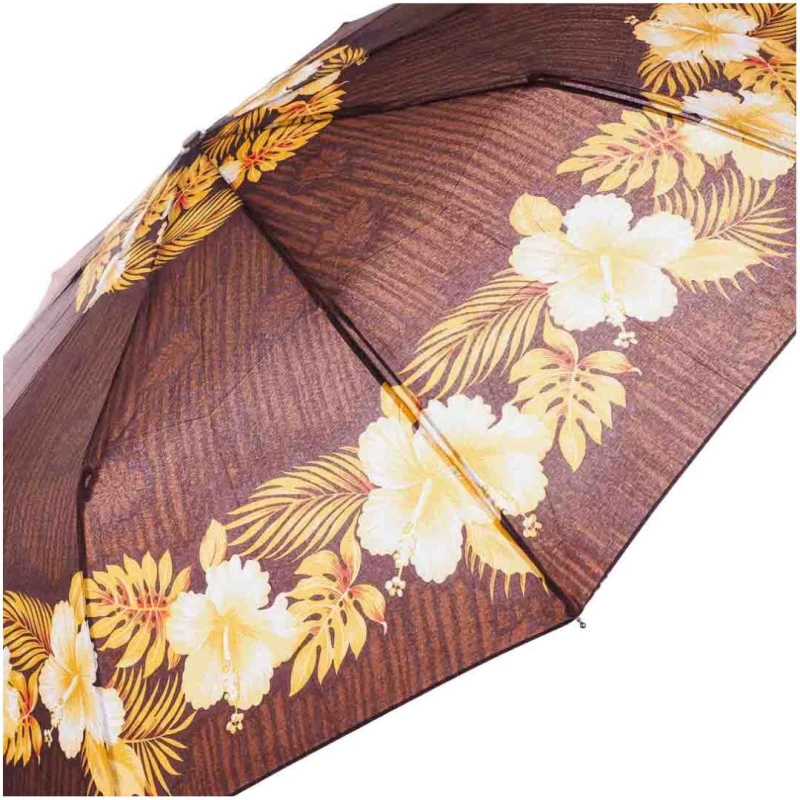 KA597 Parasol damski brązowy w kwiaty półautomat 2.jpg