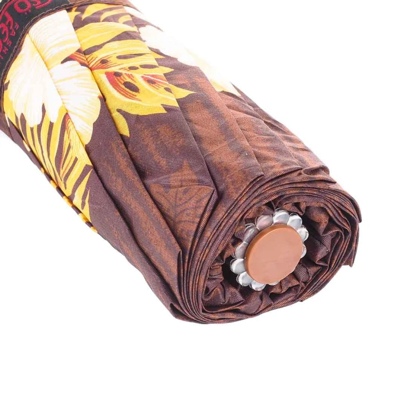 KA597 Parasol damski brązowy w kwiaty półautomat 6.jpg