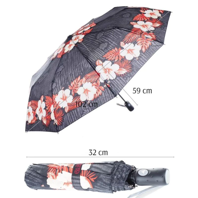 KA600 Parasol damski grafitowy w kwiaty półautomat 7.jpg