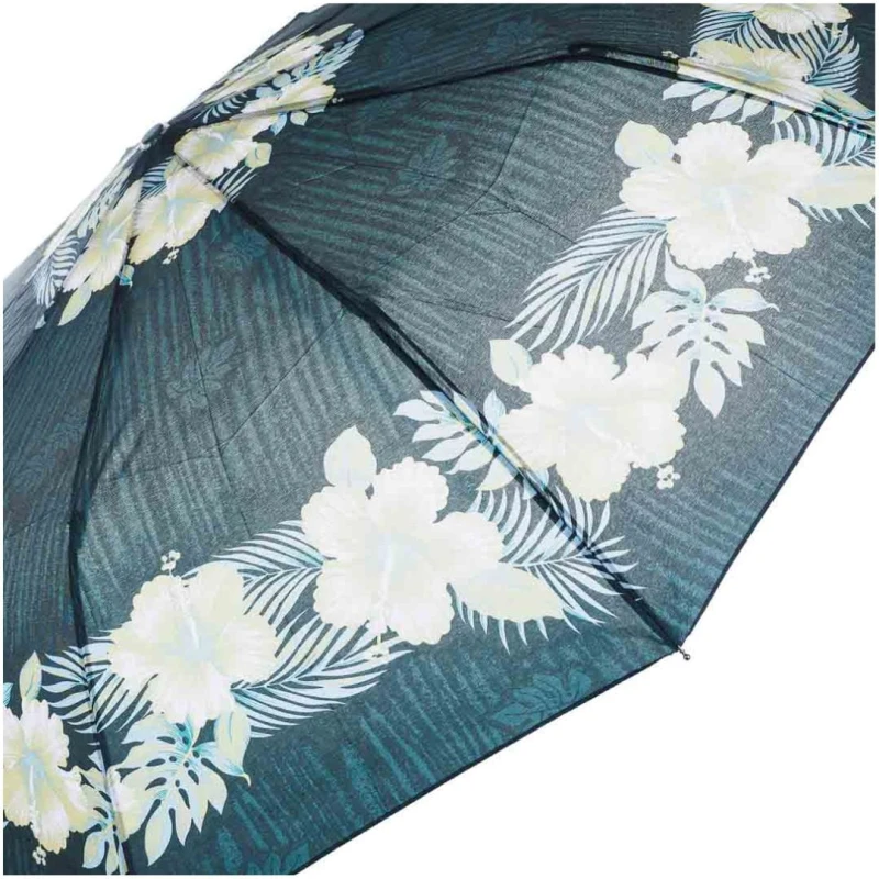 KA601 Parasol damski zielony w kwiaty półautomat 2.jpg