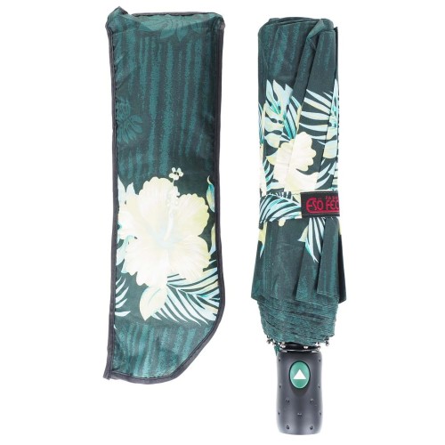KA601 Parasol damski zielony w kwiaty półautomat 4.jpg