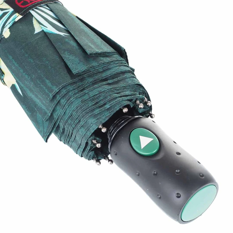 KA601 Parasol damski zielony w kwiaty półautomat 5.jpg