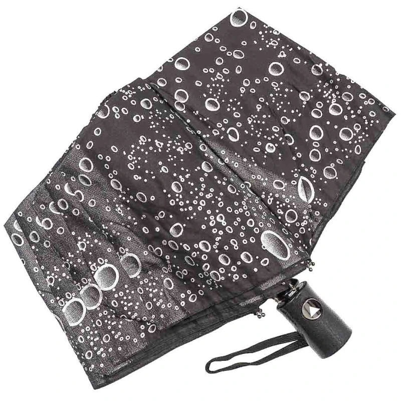 KA164 Parasol  czarny z kroplami deszczu błyszczący automat-5.jpg