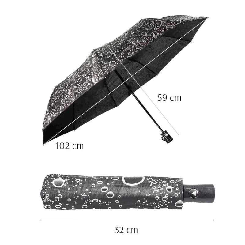 KA164 Parasol  czarny z kroplami deszczu błyszczący automat-9.jpg