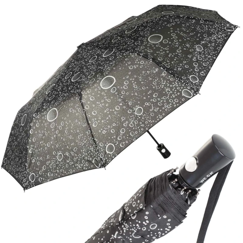 KA711 Parasol czarny krople deszczu półautomat WE-DA (1).jpg