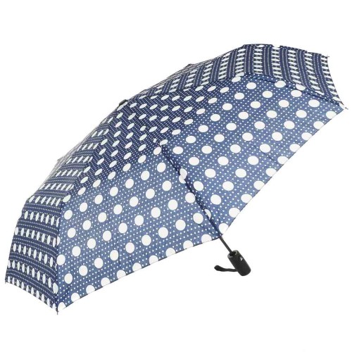 KA621 Parasol granatowy w kółka damski półautomat 1.jpg