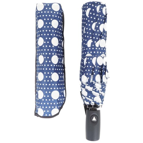 KA621 Parasol granatowy w kółka damski półautomat 2.jpg