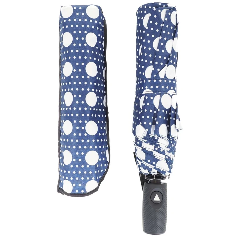 KA621 Parasol granatowy w kółka damski półautomat 2.jpg