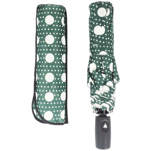 KA622 Parasol zielony w kółka damski półautomat 2.jpg