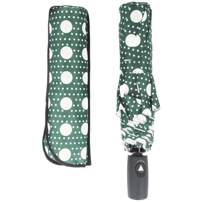 KA622 Parasol zielony w kółka damski półautomat 2.jpg