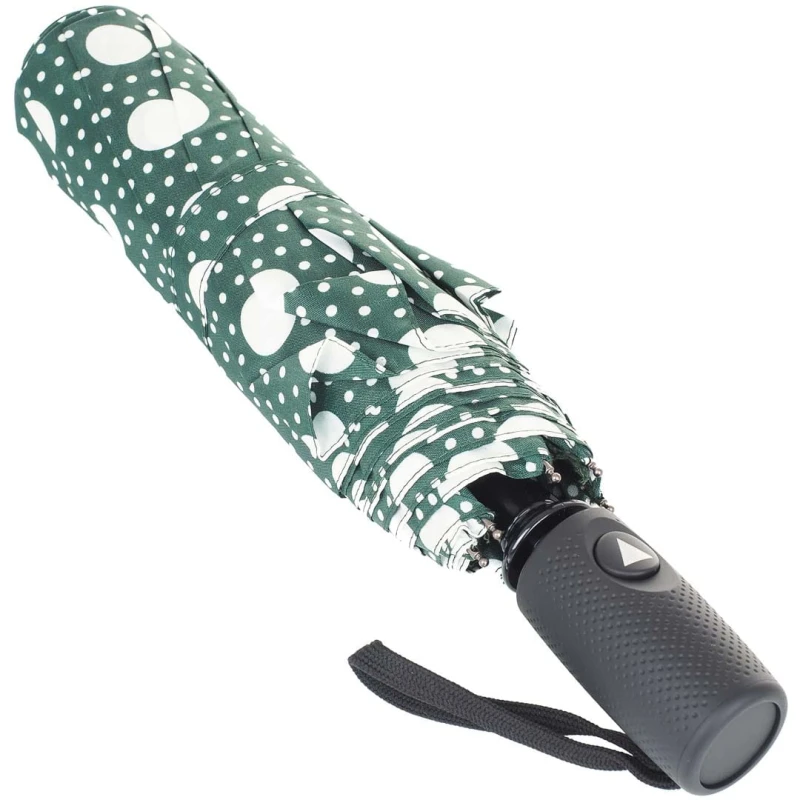 KA622 Parasol zielony w kółka damski półautomat 4.jpg