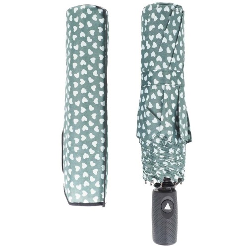 KA623 Parasol ciemnozielony w serca damski półautomat 2.jpg