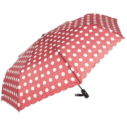 KA624 Parasol bordowy w kółka damski półautomat 1.jpg