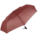 Parasol czarno-bordowy w serca damski półautomat
