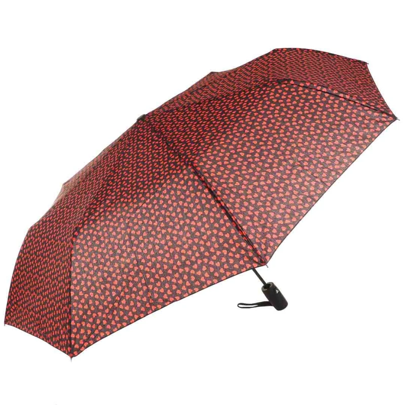 KA625 Parasol czarno-bordowy w serca damski półautomat 1.jpg